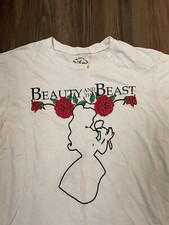 Disney Beauty And The Beast T-Shirt Sz Medium White Retro
