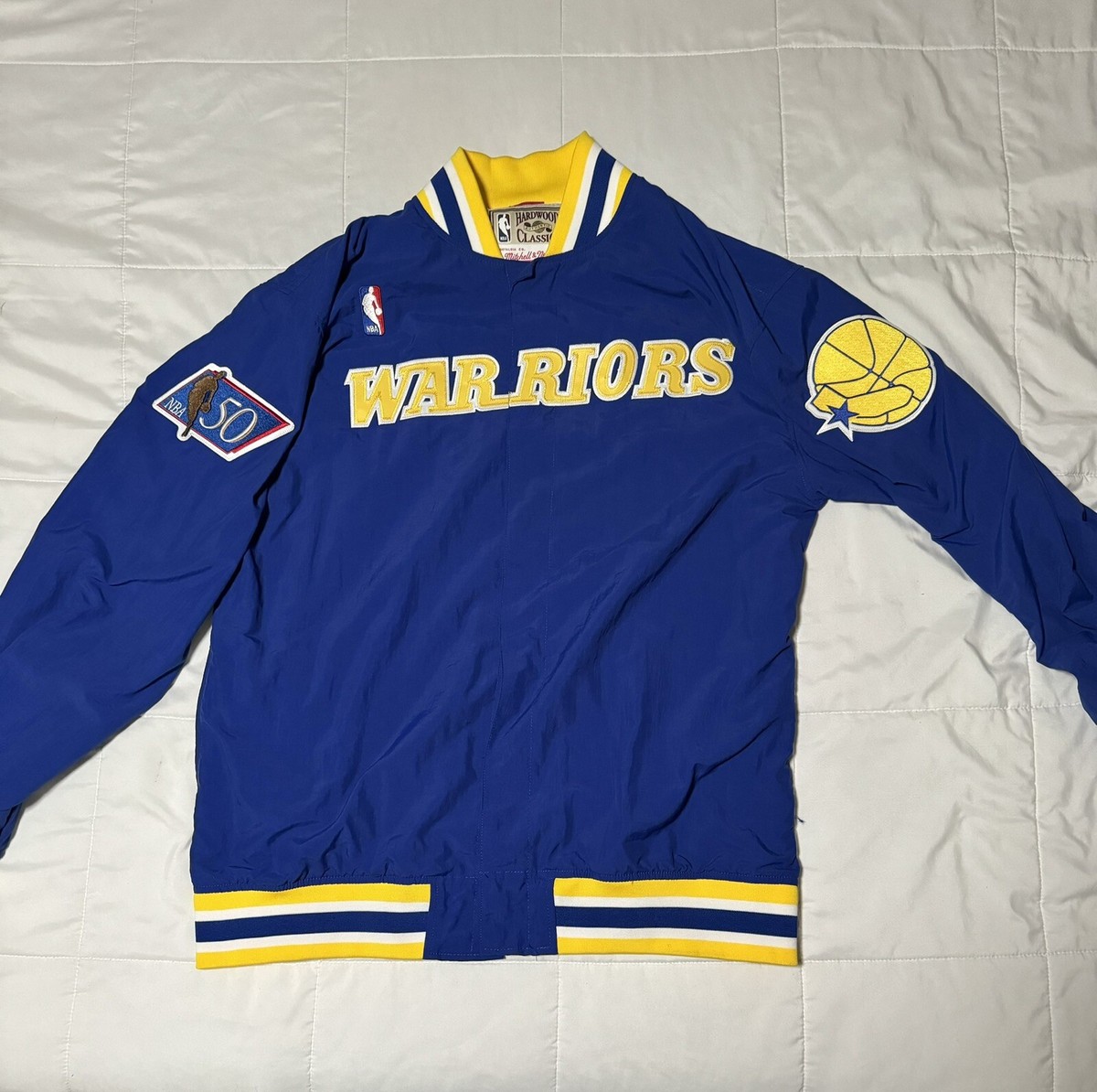 Authentic Mitchell and Ness 1996-1997 Golden State Warriors Warm Up Jacket  XL