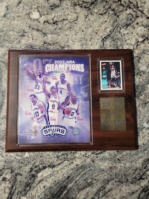 San Antonio Spurs 2006-2007 Starting Five Roster Wooden Plaque Tim ...