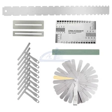 Guitar Thickness Feeler Gauge Neck Notched Straight Edge String Action Ruler Set