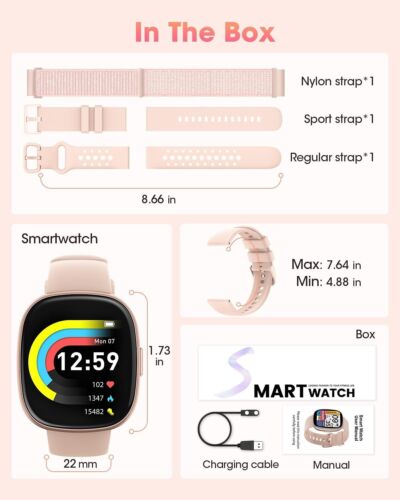 Smart Watch Men Women Fitness Call Text HR SpO2 Waterproof for OnePlus 13 13R - Picture 21 of 29
