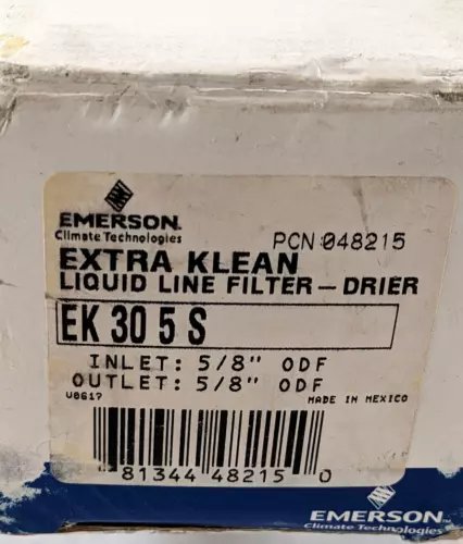 EMERSON EK-30 5 S 048215 LIQUID LINE FILTER DRIER 5/8" ODF