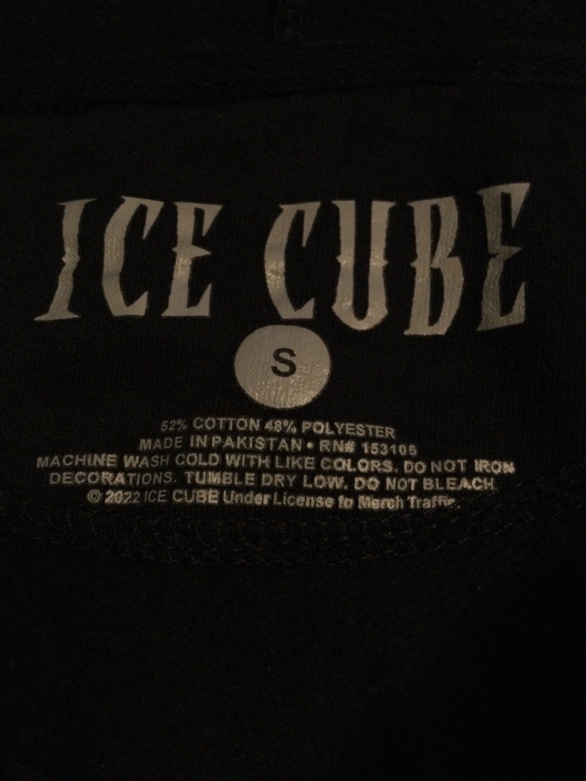 Ice Cube - Black Hoodie (Missing Draw String) - P… - image 3