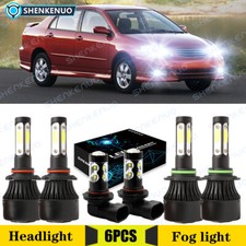Bombillas Luz Antiniebla Haz Alto Bajo Faros Led For Toyota Matrix 2003-2008 6pc Bombillas Luz Antiniebla Haz Alto Bajo Faros Led For Toyota Matrix 2003-2008 6pc