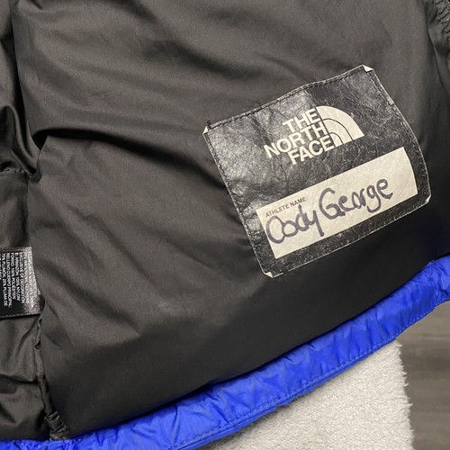 The North Face Nuptse 700 Jacket Youth Large Blue Black Zip Puffer Down Read - Picture 8 of 14