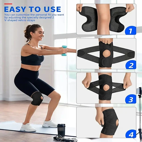 Sport Kniespange Kompressionsärmel Meniskus Unterstützung Gelenkschmerzen Arthritis Linderung - Bild 18 von 27