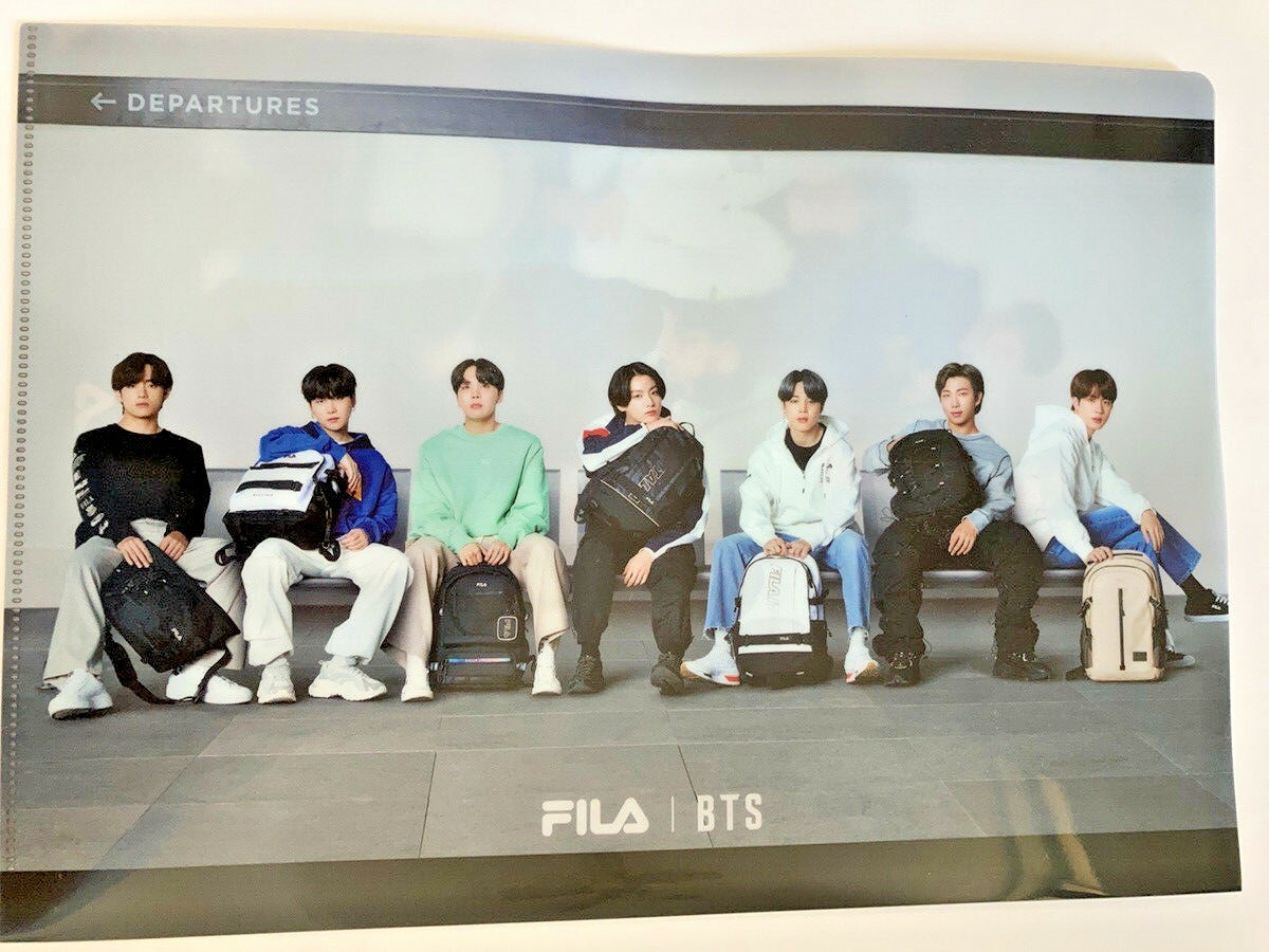 BTS X FILA Clear plastic file Limited RM Jin Suga jhope V