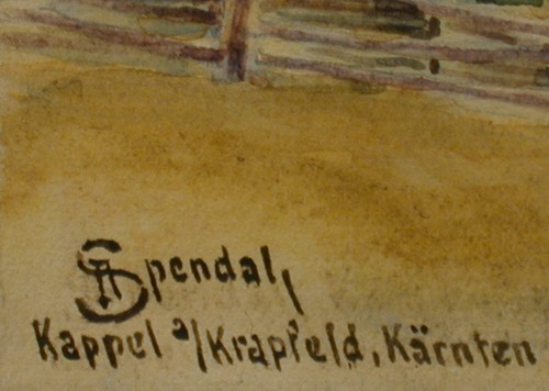 Alexander SPENDAL (1890-1973) Capilla en Krappfeld, Carintia. - Imagen 2 de 15