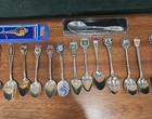 Mini Souvenir Spoon Lot Vintage Antique Mixed Metal Collectible Spoons  — photo 1