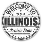 2 x Vinyl Stickers 30cm (bw) - Welcome To Illinois USA America  #40514