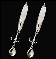 4Pcs Fishing Spoons Lure Treble Hook Blades Wedge Metal Jig Spinnerbait 3/8 -1oz