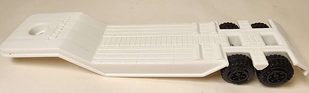 Vintage Tonka White Plastic Low Boy Trailer Toy 811706 Low
