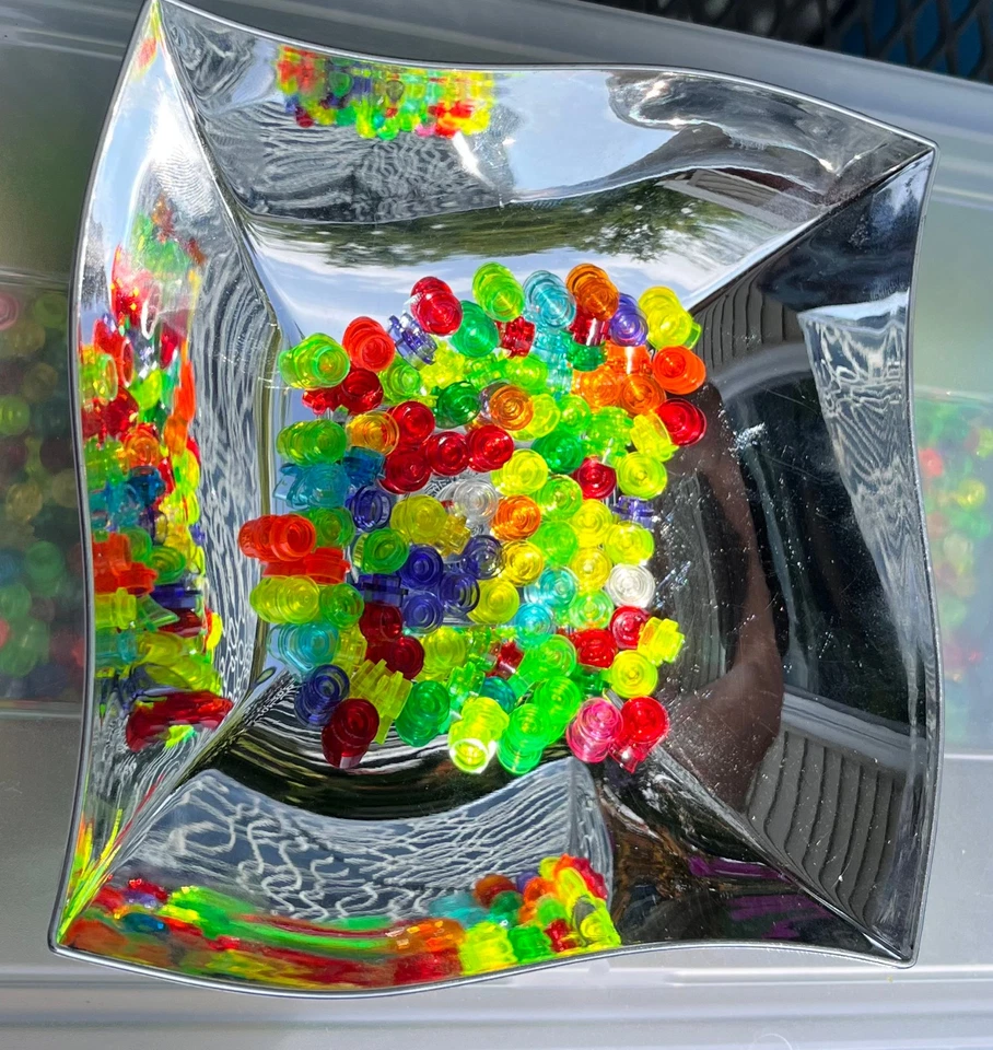 Lego 1x1 Round Plates Mixed Translucent 100 pieces New Dots Stud Piece Bulk Lot - Image 2 of 2