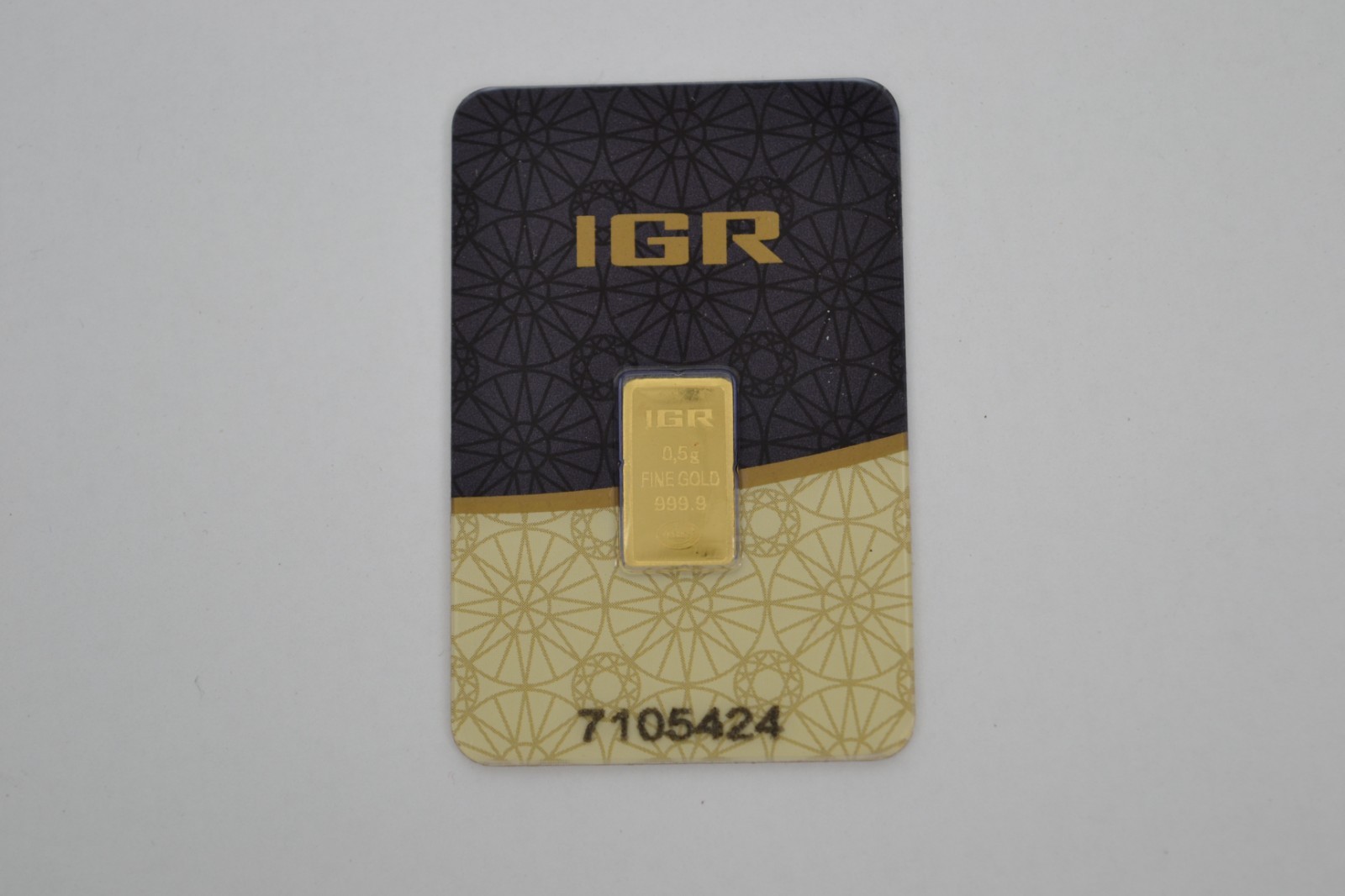 1/2 Gram (0.5g) Gold Bar - IGR - .9999 Fine Gold - Certified in Assay