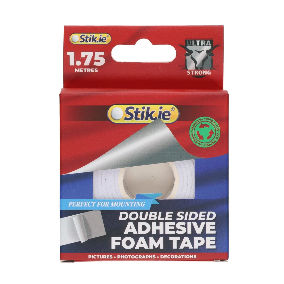 Cinta de montaje de doble cara 25 mm X 1,75 m de Stik-ie