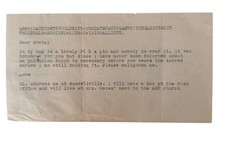 1930&rsquo;s Pi Kappa Alpha Letter About A Pin For Edwin