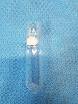 Pyrex Glass 50 mL Centrifuge Tube   Round Bottom Laboratory Glassware