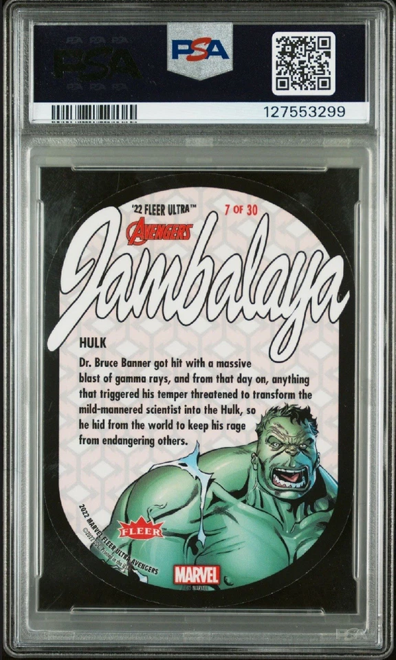 Marvel Fleer Ultra 2023 Wolverine Hulk #11 Jambalaya PSA 10 New Cert - Image 2 of 2