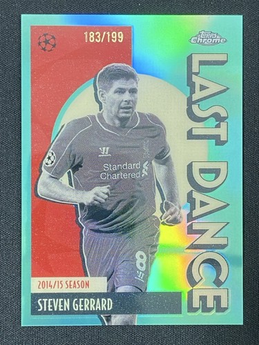 Steven Gerrard 2025-26 Topps Chrome UCC Last Dance Aqua Refractor /199 #LD-6