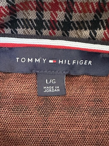 Tommy Hilfiger Plaid Knit Open Front Jacket Sz L Pre-owned - Picture 6 of 12