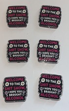 Acrylic Focal Beads. WELCOME 10 Pieces. Fit Beadable Pens. DOUBLE SIDED