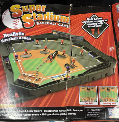 Open Box:  Game Zone Super Stadium Baseball Game Dual Lever
