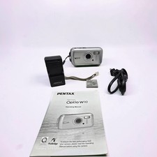 Pentax Underwater Digital Optio W10 6.0MP Silver Tested-battery,charger,SD,Book
