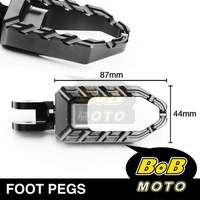 For Triumph Trident 660 2021 CNC BUZZ Rider Front Foot Pegs BLACK