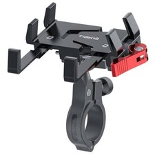 Bike Phone Mount Holder, Aluminum Motorcycle Phone Mount, Handlebar Black Red