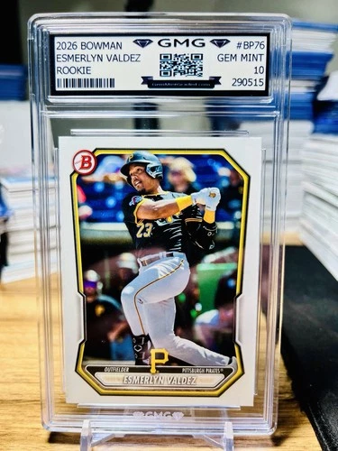 2026 Bowman Esmerlyn Valdez Rookie GMG Graded 10 Gem Mint ? RC Pirates #BP76