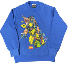 Vintage Marvel Wolverine Gambit Sweatshirt Youth Kids Medium Crewneck X-Men 90s