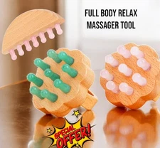 Natural Green Jade Crystal Full Body Massager Tool - Relax Muscles & Scalp