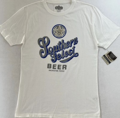 New Southern Select Beer Men s Medium T-Shirt Galveston Texas Red Jacket White