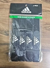 NEW! ADIDAS Soccer Shin Guard Straps (4 Pack) One Size, Black #266799