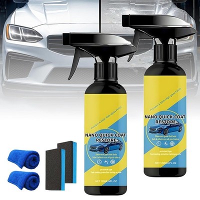 2PCS Nano Quick Coat Restore Coating Spray, 2026 Advanced Nano Quick Effect Coat