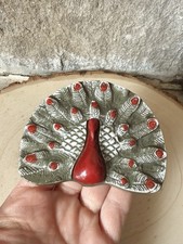 Vintage 80s Charmant BeltsInc Beverly Hills Resin PeacockRed Bird Belt Buckle