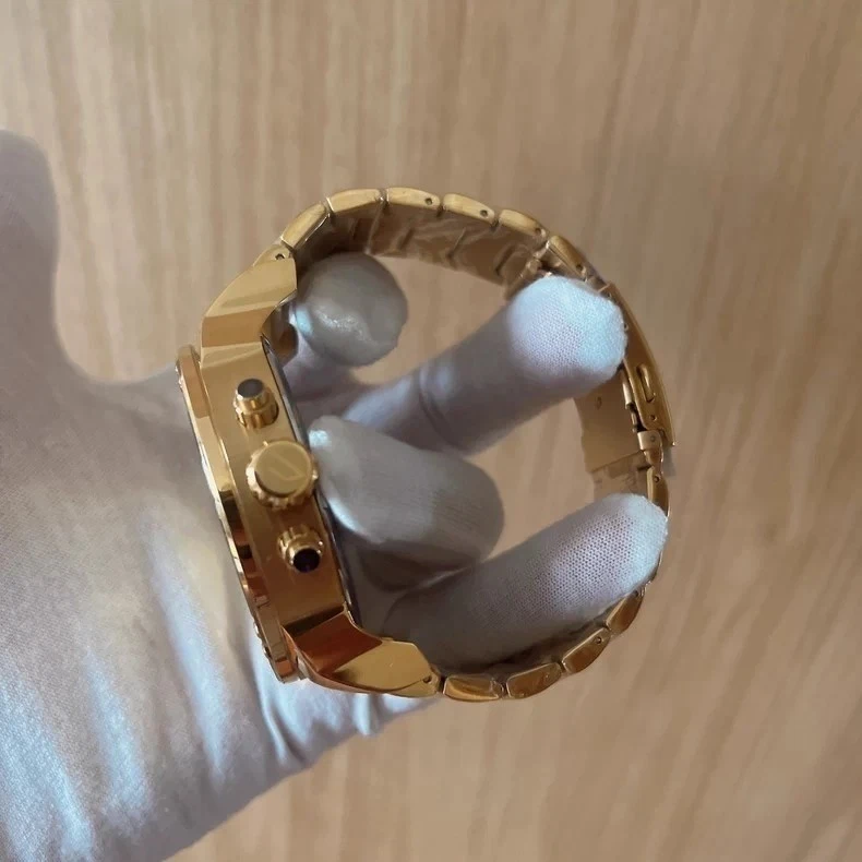  Reloj Diesel Mr. Daddy 2.0 Oro Cronógrafo Hombre Nuevo Gran Tamaño 57mm Foto 4 de 4