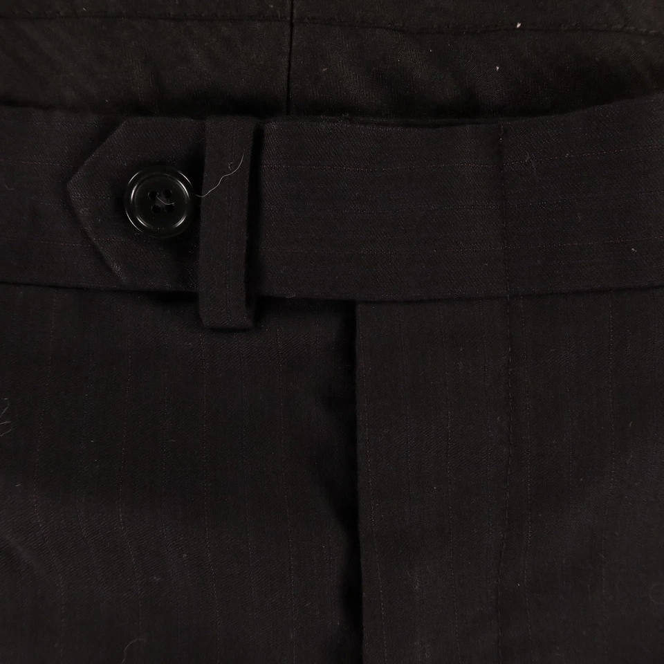 Wool Blend Dress Pants Mens 54x29 Black Flat Front Lined Classic Formal Trousers - Image 4 of 4