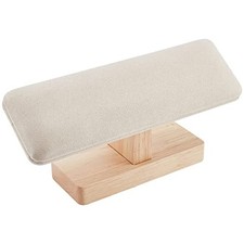 Wooden Watch Display Stand, T-Bar Bracelet Holder Faux Suede Jewelry Gainsboro