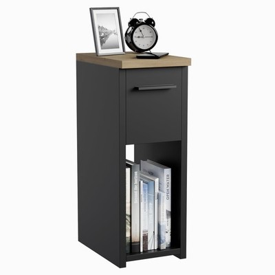 Bedside Table, Bedside Cabinet, Nightstand, Narrow Bedside Table, Slim Side...