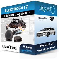 Towtec E-Satz 13Polig Fahrzeugspezifisch Passend für Peugeot 208 Fliessheck NEU