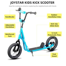 JOYSTAR Kids Kick Scooter – 12 Inch Big Wheels for All-Terrain Riding