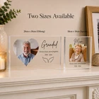 Personalised Memorial Acrylic Photo Block Keepsake Gift Remembrance Plaque Mum