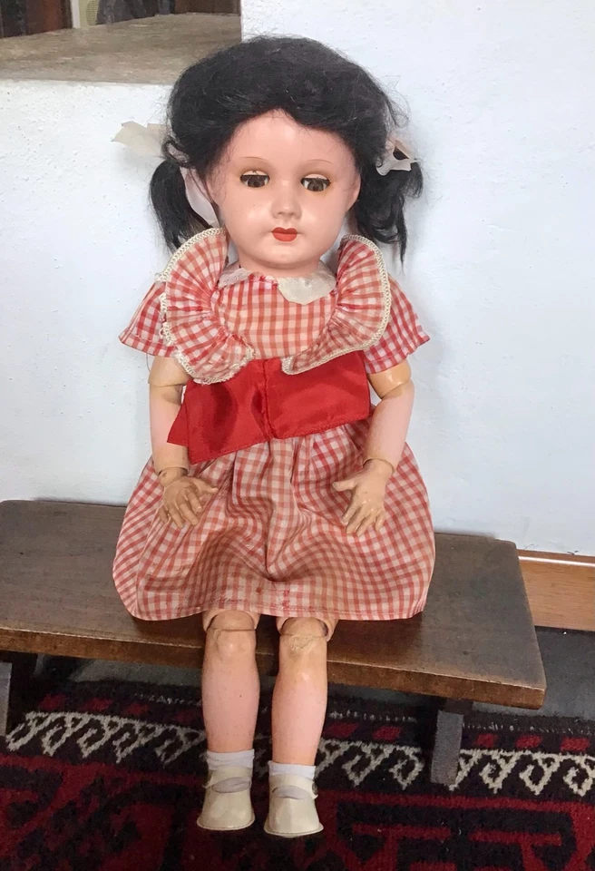 Bambola in compo della Unis, France, 301-149. Anni 50-60. Alta 51 cm. Snodabile. - Immagine 4 di 4