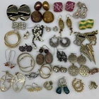 Lot 30 Vintage Now EARRINGS Pierced Ear Rhinestone Enamel Costume Jewelry