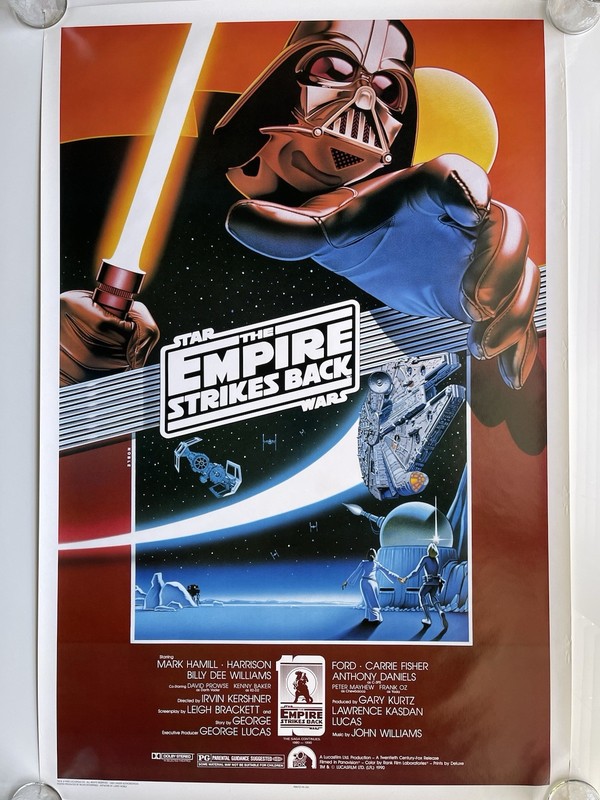 EMPIRE STRIKES BACK 10TH ANNIVERSARY ORIGINAL ROLLED MOVIE POSTER 1990 KILIAN