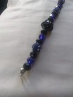 Lovely Cobalt Blue Beaded Phone Chain Key Chain Anklet 10" — photo 5