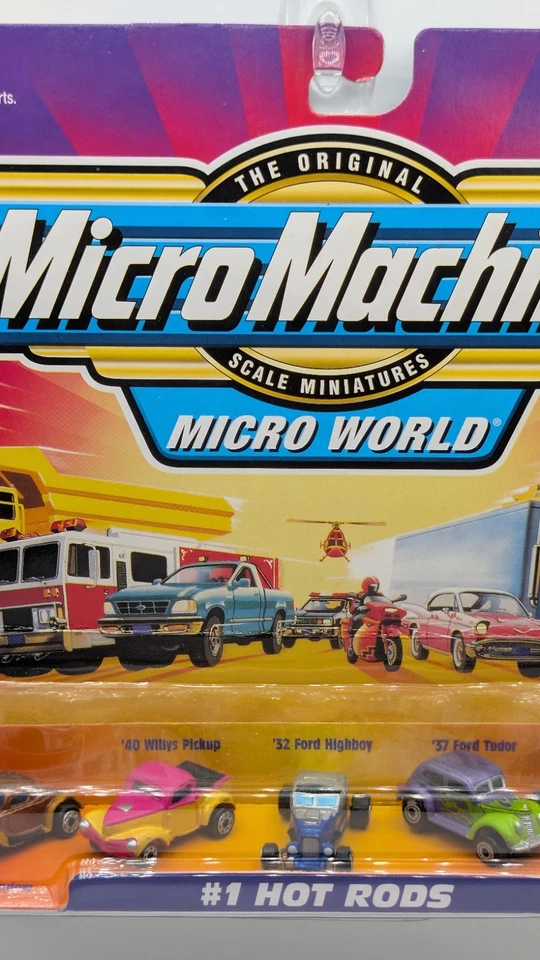 RARE Micro Machines 1999 Hasbro Pink Willys Pickup #1 Hot Rods Collection SEALED - Image 3 of 4
