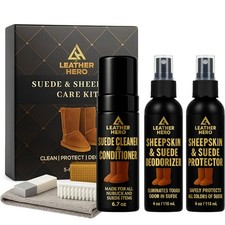 Suede & Sheepskin Care Kit - Foam Cleaner, Co...