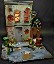 Diorama Ruinas Urbanas Escala 1:12 | Fachada de Edificio Estilo TMNT para Figura de Acción de 6"